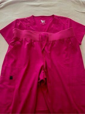 Brand New Monarch Fuchsia Jogger Scrub Set | Size XL